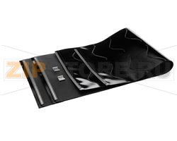 CINTURA ONDULATA CON CLIP, SILCONE NERO, 