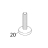 Adjustable leg Fagor AD-48