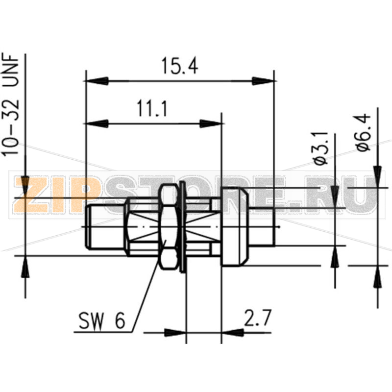 Разъем SMC, 50 Ом, 1 шт Telegärtner J01170A0161 