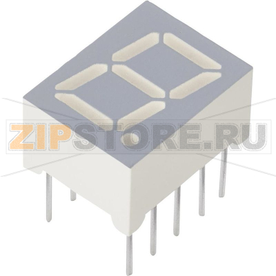 Дисплей, 7 сегментов, красный, 10 мм, 2 В, 1 разряд Everlight Opto S431SURWA/S530-A3 