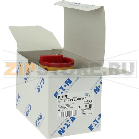 Выключатели главные, P1, 32 A, монтаж на поверхность, 3-полюсн Eaton P1-32/I2H/SVB 
