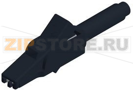 Зажим 4 мм, тип: крокодил, черный Hirschmann MA 260 SH BLACK 