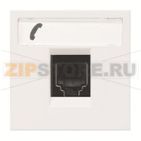 Розетка двухмодульная, альпийский белый ABB 2CLA221760N1101