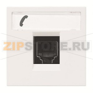 Розетка двухмодульная, альпийский белый ABB 2CLA221760N1101 