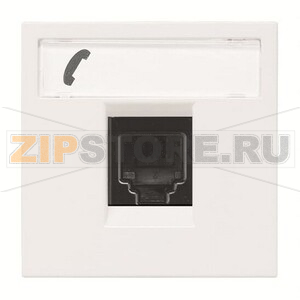 Розетка двухмодульная, альпийский белый ABB 2CLA221760N1101 