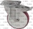 SWIVEL WHEEL WITH PLATE AND BRAKE