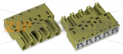 Штекер; 5-пол.; Код. B; 4,00 mm; светло-зеленые Wago 770-275/073-000 Protected against mismating and maintenance-freePush-in CAGE CLAMP® spring pressure connection technology allows solid conductors to be simply pushed into a unit.Two wire connections per pole for loops or bridgesAdditional variable coding is possible.Components can be clearly printed on and color-coded to meet custom requirements....