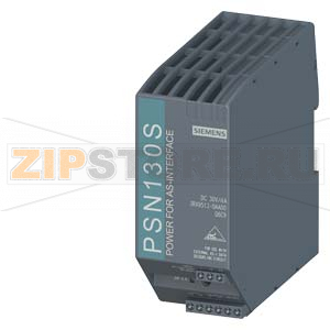 Блок питания PSN130S для AS-i; вход: 120 V / 230 V AС, выход: 30 V DC, 4 A, IP20, без развязки данных AS-i,  с распознаванием перегрузки, с сигнальным выходом Siemens 3RX9512-0AA00 