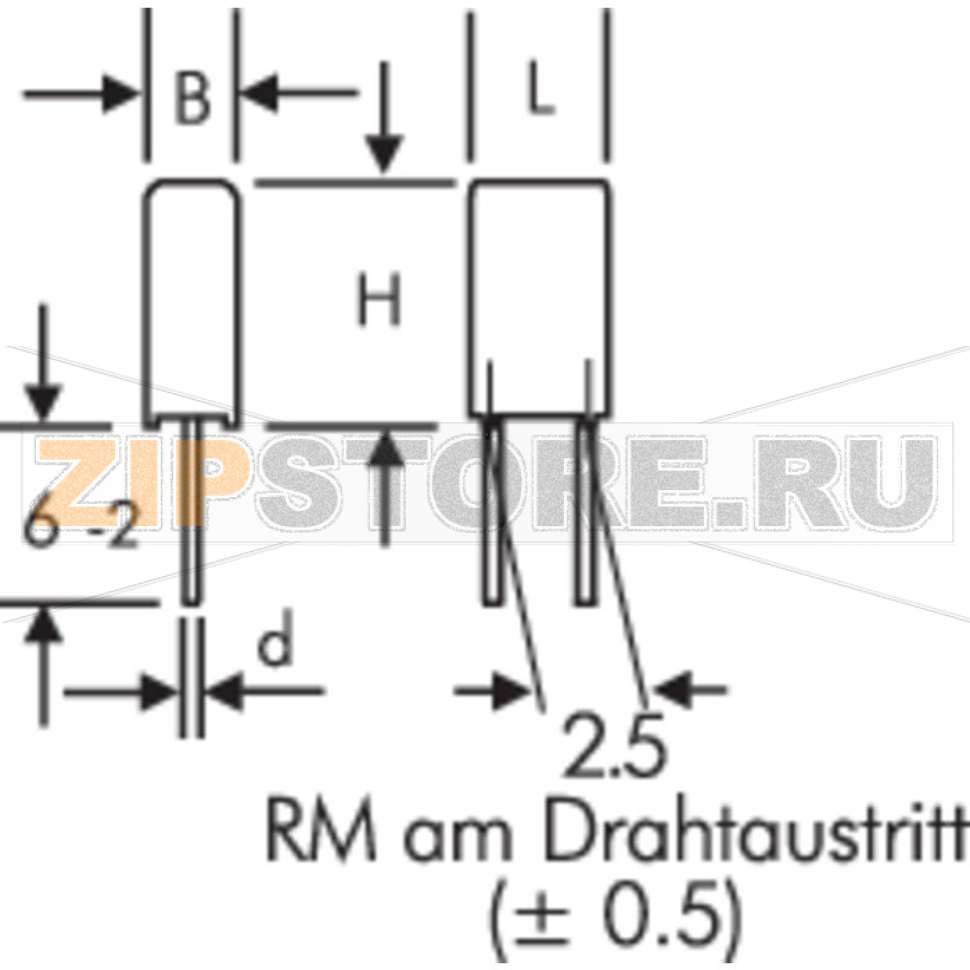 Конденсатор 0.047 мкФ, 63 В/DC, 40 В/AC, 2.5 мм Wima MKS0C024700B00KSSD-1 