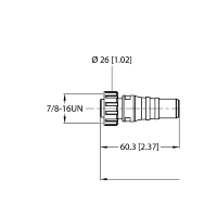 Кабель Turck RKM40.2-0.3-RSP46PLB/TXL