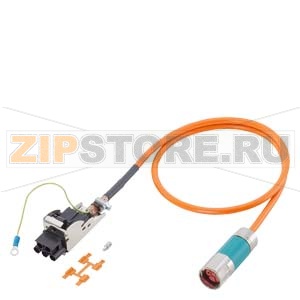 СИЛОВОЙ КАБЕЛЬ С РАЗЪЕМАМИ (1FT/1FK/1PH ДЛЯ SINAMICS) 4X2,5+(2X1,5) C, ШТЕКЕР ТИПОРАЗМ. 1/2,5 ММ2 UL/CSA DESINA, MOTION-CONNECT 500 DМАКС.=13,1 ММ, ДЛИНА (M) = Siemens 6FX5002-5DS11-.... 