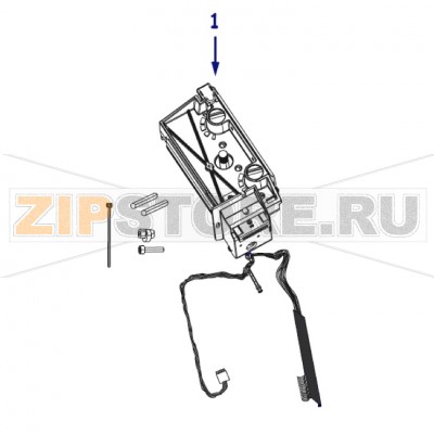 Печатающий механизм с термоголовкой в сборе Zebra ZM400 (600dpi) Печатающий механизм с термоголовкой в сборе Zebra ZM400 (600dpi)Запчасть на сборочном чертеже под номером: 1Количество запчастей в устройстве: 1Название запчасти Zebra на английском языке: Kit Printhead Mechanism &amp; 600 dpi Printhead ZM400