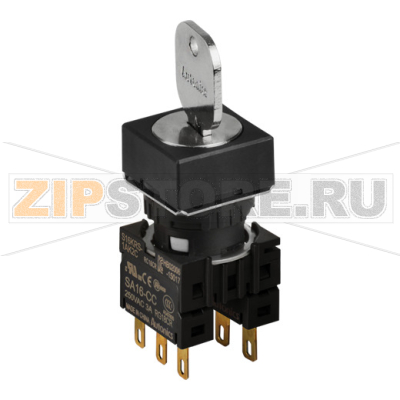 Переключатель селекторный с ключом, Ø отверстия: 16 мм Autonics S16KRS-6FK2C 