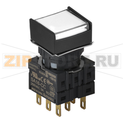 Выключатель кнопочный, Ø отверстия: 16 мм Autonics S16PRS-H2W3C 
