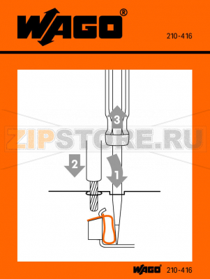 Наклейки для инструкции по использованию; для CAGE CLAMP®, универсальная Wago 210-416 