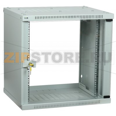 Шкаф LINEA WE 6U 600x450мм дверь стекло серый 