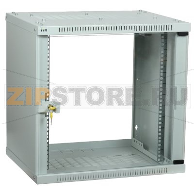 Шкаф LINEA WE 6U 600x450мм дверь стекло серый 