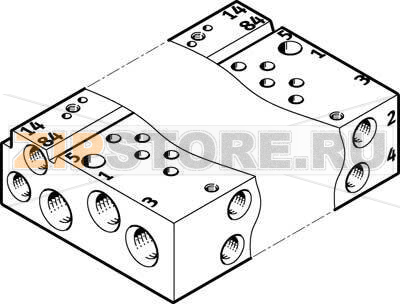 Коллектор Festo VABM-L1-10AW-M7-4 