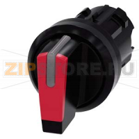 АКТУАТОР ПОВОРОТНОГО ПЕРЕКЛЮЧАТЕЛЯ С ВОЗМОЖНОСТЬЮ ПОДСВЕТКИ, 22MM, КРУГЛ., ПЛАСТИК, РУКОЯТКА КОРОТКАЯ ЧЁРНАЯ С КРАСНОЙ ВСТАВКОЙ, 3 КОММУТАЦИОННЫХ ПОЛОЖЕНИЯ: I-O-II, С ФИКСАЦИЕЙ, УГОЛ ПОВОРОТА РУКОЯТКИ 2X45 ГРАД.: 10:30Ч./12Ч./13:30Ч., С ГРАВИРОВКОЙ ЛАЗЕРО