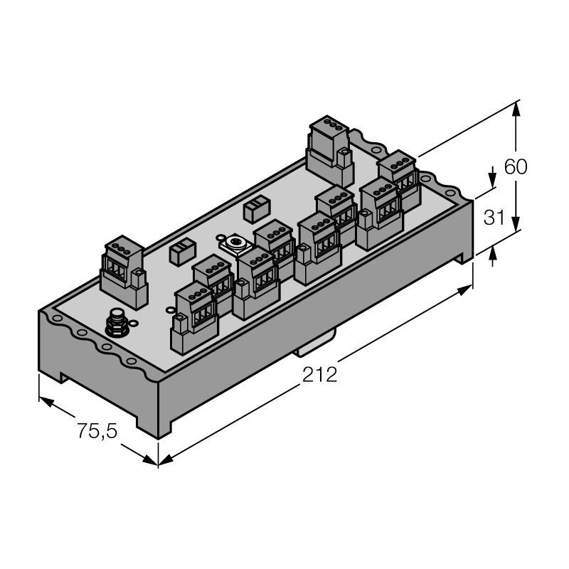 Коробка распределительная, 8 каналов Turck JRBS-40SC-8R/EX 