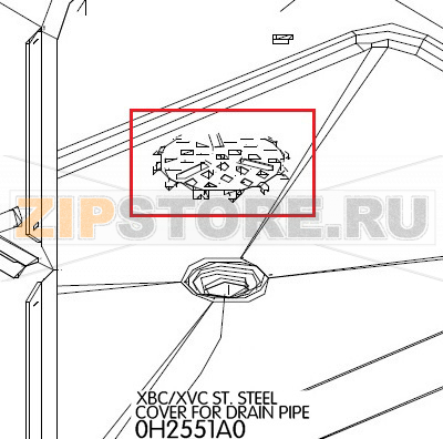 St. steel cover for drain pipe Unox XVC 315G St. steel cover for drain pipe Unox XVC 315GЗапчасть на деталировке под номером: 8Название запчасти на английском языке: St. steel cover for drain pipe Unox XVC 315G