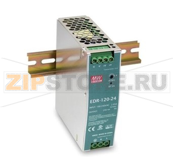 Блок питания на DIN-рейку, 24 В/DC, 5 А, 120 Вт Mean Well EDR-120-24 