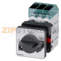 Главный выключатель 3-пол., Iu 16A рабоч.коммутация при AC-23 A при 400В 7,5кВт фронт уст. базовая устан. с центр.отверст. 22,5мм ручка черный черный 48 x 48 mm Siemens 3LD3050-0TK11