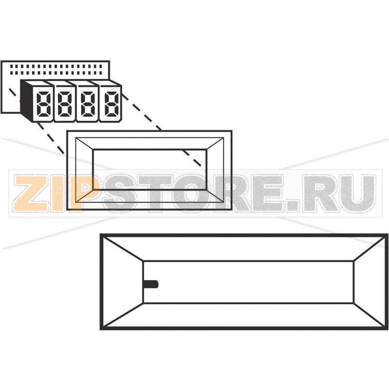 Рамка передняя для дисплея, LC, черная, 3 разряда, пластиковая Strapubox AR 3 