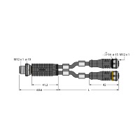 Разветвитель 2-х канальный Turck VBRS4.4-2RKC4.324T-0.3/0.3/TXG