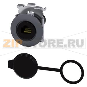 Разъем RJ45, 30 мм, матовый металл, цвет: песчаный серый Siemens 3SU1960-0GB80-0AA0 