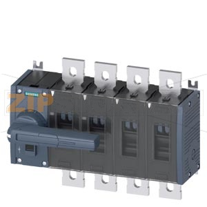 ВЫКЛЮЧАТЕЛЬ-РАЗЪЕДИНИТЕЛЬ 500A, ТР.4, 4-ПОЛ ФРОНТ.УПР. СЛЕВА КОМПЛЕКТНОЕ УСТР. С СЕРОЙ РУЧКОЙ ПЛОСКИЕ КЛЕММЫ Siemens 3KD4442-0QE10-0 