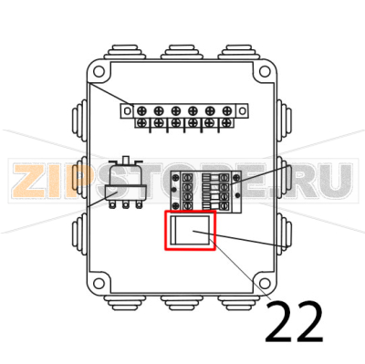 Relay Tecnoinox P70IE7 Relay Tecnoinox P70IE7Запчасть на деталировке под номером: 22