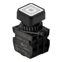 Выключатель кнопочный, Ø отверстия: 22/25 мм Autonics S2PRS-P3W2ALM