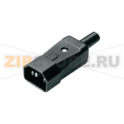 Вилка IEC, C14, 10 А, черная, 1 шт Kaiser 749/sw 