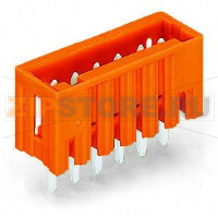 MCS MINI Вилка THT; 1.0 x 1.0 mm solder pin; прямые; 100% защита от неправильного подсоединения; Шаг контактов 3,81 мм; 18-пол.; оранжевые Wago 734-248/046-000