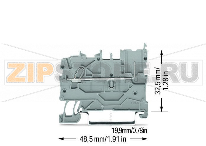 1-проводные / 1-контактные базовые клеммы; для DIN-рейки 35 x 15 и 35 x 7,5; Push-in CAGE CLAMP®; 1,00 mm; серые Wago 2020-1201 