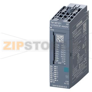 SIMATIC ET 200SP, TM SIWAREX WP351 HF,verifiable weighing module for automatic dosing-, filling-, checking- and totalizing scales, 3xDI, 3xDQ, 1xCI,1xRS485, 1xEthernet, 1x LC (1-4mV/V) Siemens 7MH4138-6BA00-0CU0 
