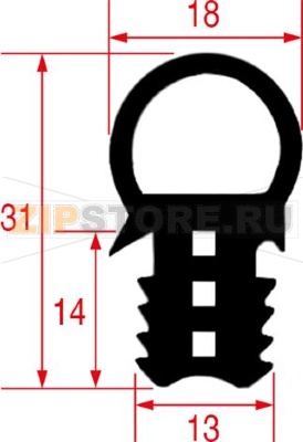 УПЛОТНИТЕЛЬ ДВЕРИ ПЕЧИ 755X610ММ MKN 10012490 