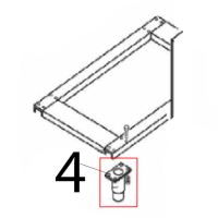 Stainless steel foot Angelo Po C165D