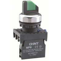 Переключатель, 3 положения, 2НО, IP65, без подсветки, белый Chint NP8-20X/331