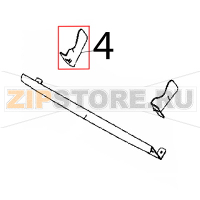 Retaining left wing Rollmatic CP 52 Retaining left wing Rollmatic CP 52Запчасть на деталировке под номером: 4