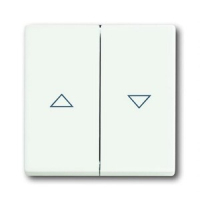 Клавиша для выключателя жалюзи с маркировкой, белая ABB 2CKA001751A3022