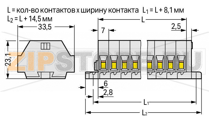 2-проводные клеммные колодки; подходят для исполнений Ex e II; 9-пол.; без кнопок; с крепежными фланцами; для винтового или аналогичных типов крепления; Крепежное отверстие 3,2 мм O; 4 mm; CAGE CLAMP®; 4,00 mm; светло-серые Wago 262-139 