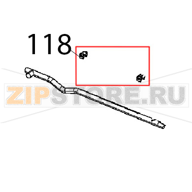 Supporto tubo scarico acqua Unox XBC 1005E Supporto tubo scarico acqua Unox XBC 1005EЗапчасть на деталировке под номером: 118