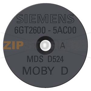 TRANSPONDER MDS D524 FOR RF200 ONLY BUTTON ISO 15693 CHIP TYPE,FUJITSU MB89R112, 8192 BYTE FRAM USER MEMORY 27 X 4 MM (DXH), -25 UP TO +85 DGR, MIN. ORDER QUANTITY 20 STUECK Siemens 6GT2600-5AC00 