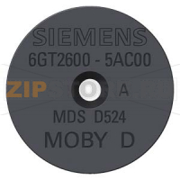 TRANSPONDER MDS D524 FOR RF200 ONLY BUTTON ISO 15693 CHIP TYPE,FUJITSU MB89R112, 8192 BYTE FRAM USER MEMORY 27 X 4 MM (DXH), -25 UP TO +85 DGR, MIN. ORDER QUANTITY 20 STUECK Siemens 6GT2600-5AC00