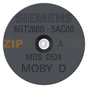TRANSPONDER MDS D524 FOR RF200 ONLY BUTTON ISO 15693 CHIP TYPE,FUJITSU MB89R112, 8192 BYTE FRAM USER MEMORY 27 X 4 MM (DXH), -25 UP TO +85 DGR, MIN. ORDER QUANTITY 20 STUECK Siemens 6GT2600-5AC00 