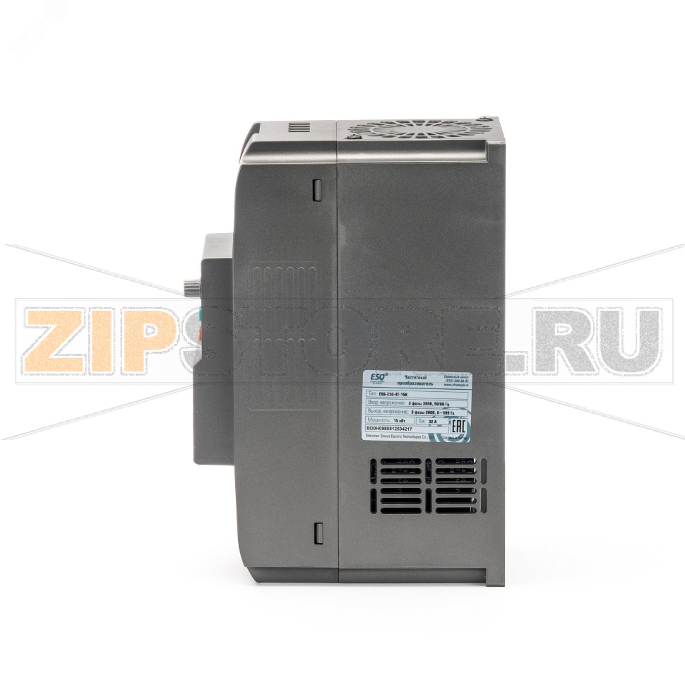 Преобразователь частоты 15 кВт, 380 В, 0-599 Гц, IP20 ESQ 08.04.304430 