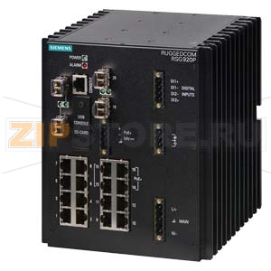 RUGGEDCOM RSG920P IS A FULLY MANAGED ETHERNET SWITCH  WITH 128-BIT ENCRYPTION AND  20 NON-BLOCKING GIGABIT  ETHERNET PORTS, SUPPORT FOR  4 SFP MODULES AND 4 POE  PORTS, 40 DEG. C. TO + 85  DEG. C. OPERATING TEMPERATURE (FANLESS) Siemens 6GK6092-0PS2.-.... 