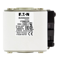 Предохранитель, 350 A, AC 1250 В, 100 кА, size 3, 76x92x76 мм, aR, IEC UL Eaton FUSE 350A 1250